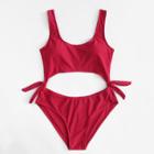Shein Tie Side Cut Out Swimsuit
