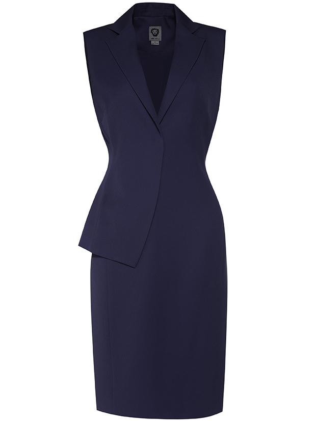 Shein Navy V Neck Sleeveless Sheath Dress