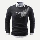 Shein Men Embroidery Detail Sweater