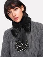 Shein Self Tie Faux Pearl Collar