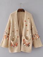 Shein Metallic Sequin Drop Shoulder Oversized Cardigan