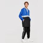 Shein Men Zip Front Pocket Color Block Coat