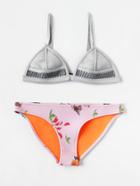 Shein Plant Print Mix & Match Bikini Set
