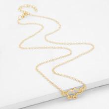 Shein Hollow Elephant Pendant Chain Necklace
