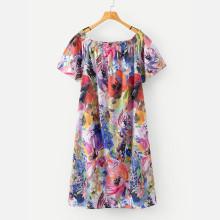 Shein All Over Florals Bardot Dress