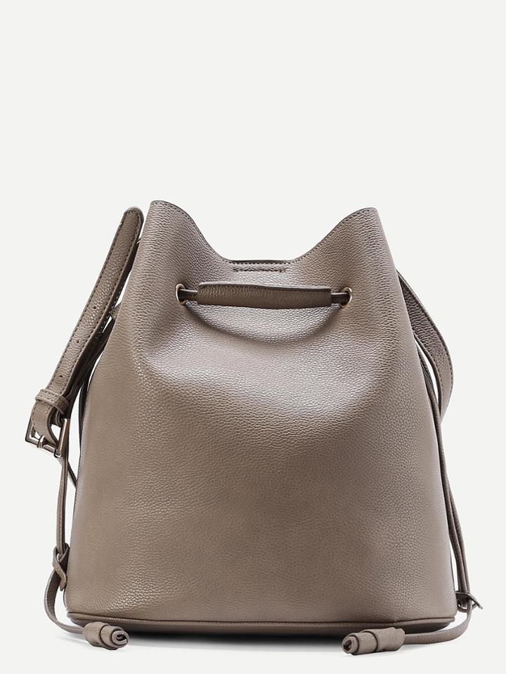Shein Pu Drawstring Bucket Bag