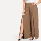 Shein Plus Pleated Solid Wide Leg Pants