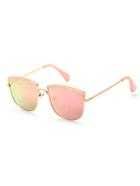 Shein Metal Frame Pink Lens Sunglasses