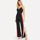 Shein Striped Split Side Cami Jumpsuit