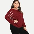 Shein Plus Pearl Beaded Solid Jumper