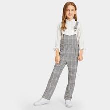 Shein Girls Color-block Plaid Jumpsuit
