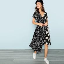 Shein Polka Dot Asymmetrical Dress