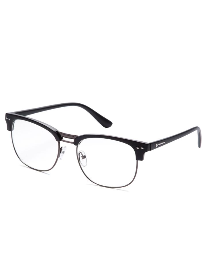 Shein Black Open Frame Dull Polish Glasses