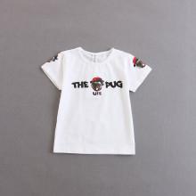 Shein Girls Letters Dog Printed Tee