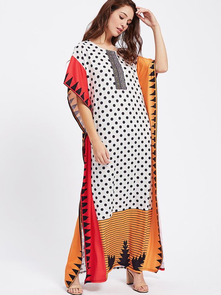 Shein Mixed Print Poncho Dress