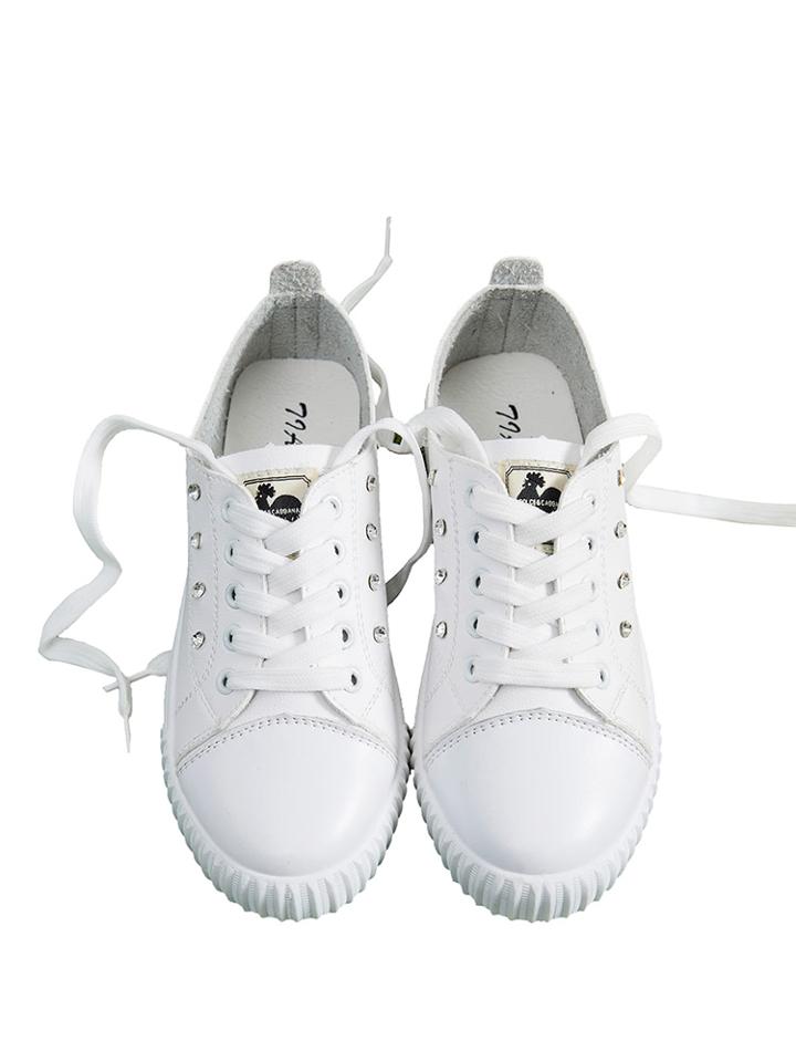 Shein Rhinestone Detail Lace Up Sneakers