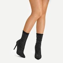 Shein Rhinestone Decor Stiletto Boots