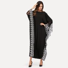 Shein Lace Contrast Butterfly Dress