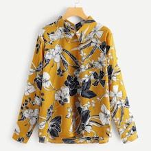 Shein Plus Allover Floral Print Blouse
