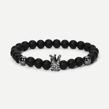 Shein Men Crown Decor Beaded Bracelet