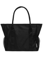 Shein Black Ribbon Decorative Pu Tote Bag With Adjustable Strap