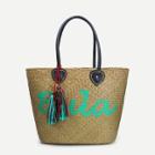 Shein Woven Tote Bag With Double Tassel