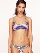 Shein Zebra Print Cutout Design Cross Back Bikini Set