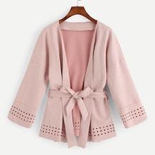 Shein Drop Shoulder Cut Out Solid Coat