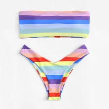 Shein Ladder Cut Out Ombre Bikini Set