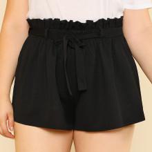 Shein Plus Self Belted Wide Leg Shorts