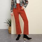 Shein Button Fly Corduroy Flare Pants