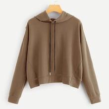 Shein Drop Shoulder Tulip Back Hoodie