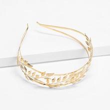 Shein Christmas Metal Leaf Decorated Headband