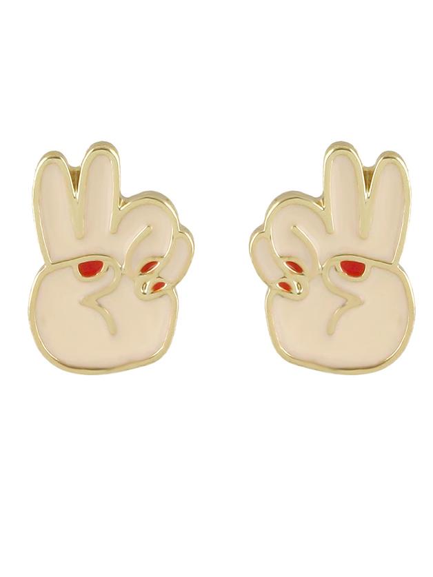Shein Pink New Coming Cute Enamel Hand Shape Brooch