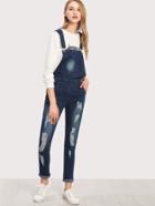 Shein Ripped Overall Denim Pants