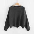 Shein Dropped Shoulder Scalloped Hem Jumper