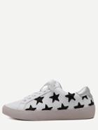 Shein White Star Patch Rubber Sole Sneakers
