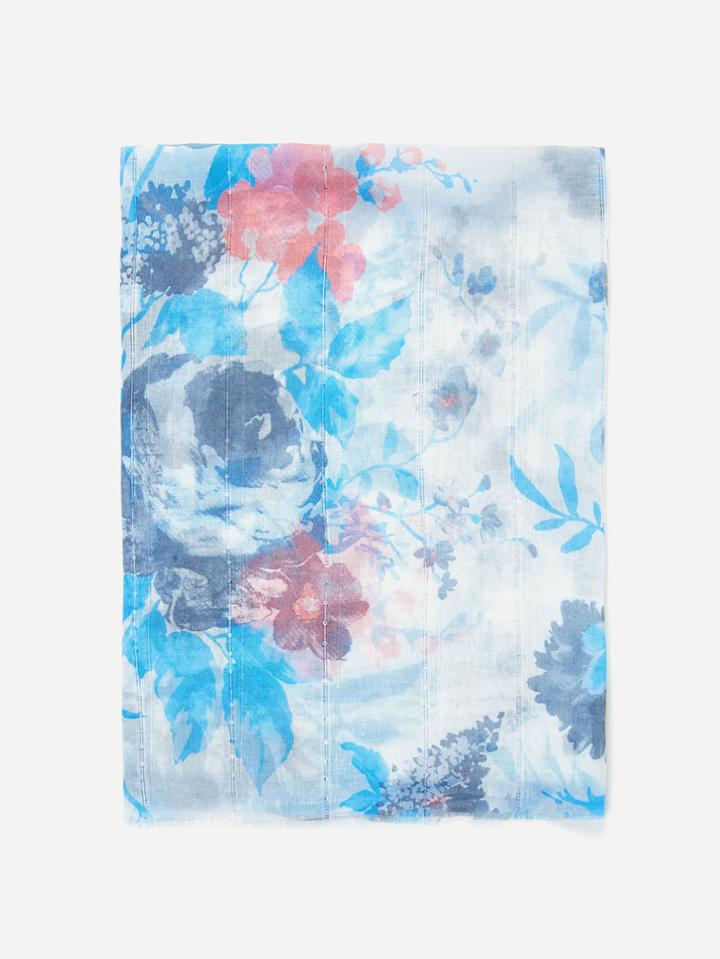 Shein Flower Print Light Scarf