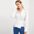 Shein Button Front Wrap Shirt