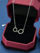 Shein 925 Silver Zircon Short Pendant Necklace