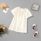 Shein Girls Floral Lace Applique Swing Dress