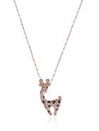 Shein Rhinestone Deer Pendant Chain Necklace