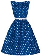 Shein Blue Polka Dot A-line Dress
