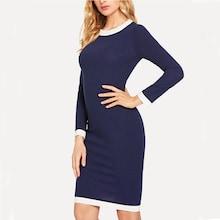 Shein Contrast Trim Pencil Dress