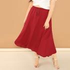 Shein Plus Tasseled Drawstring Waist Skirt