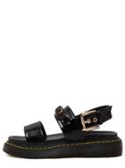 Shein Black Gemstone Embellishment Block Sandals