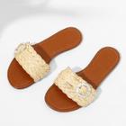 Shein Rhinestone Decorated Woven Flat Sandals