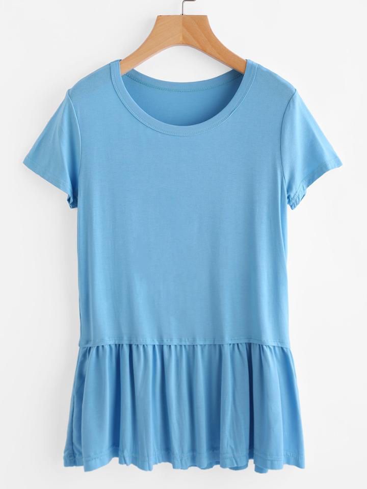 Shein Frill Hem Longline Tee