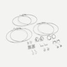 Shein Moon & Heart & Hoop Design Earring Set 5pcs