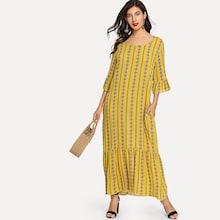 Shein Geometric Print Longline Dress